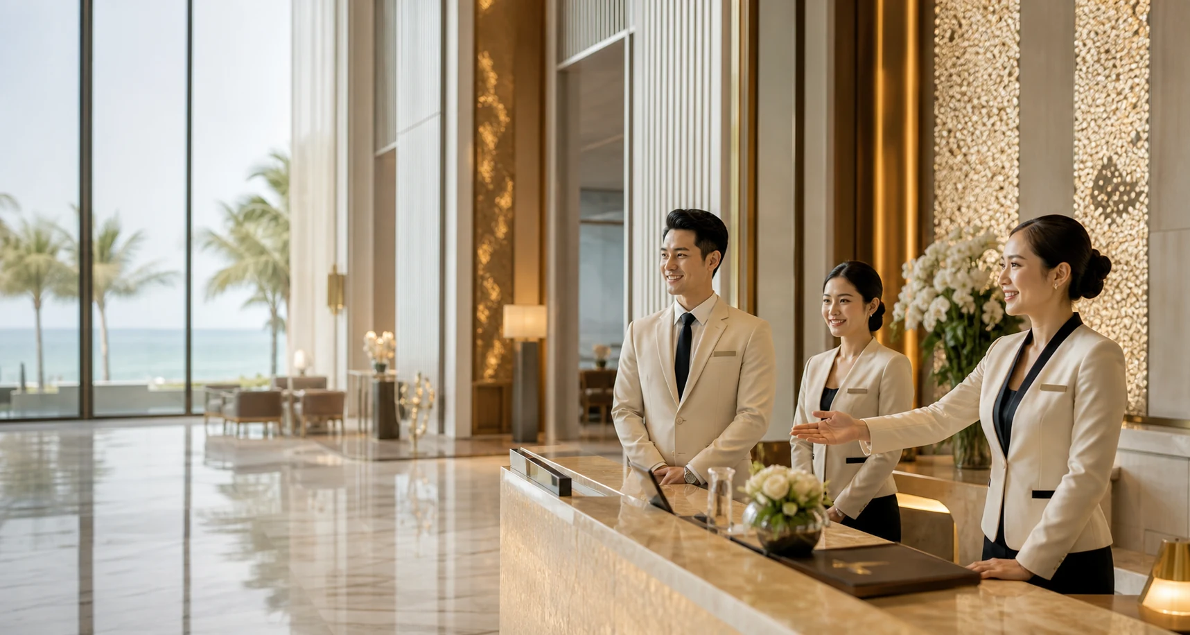 ทีม Event Staff มืออาชีพต้อนรับแขกในโรงแรมหัวหิน